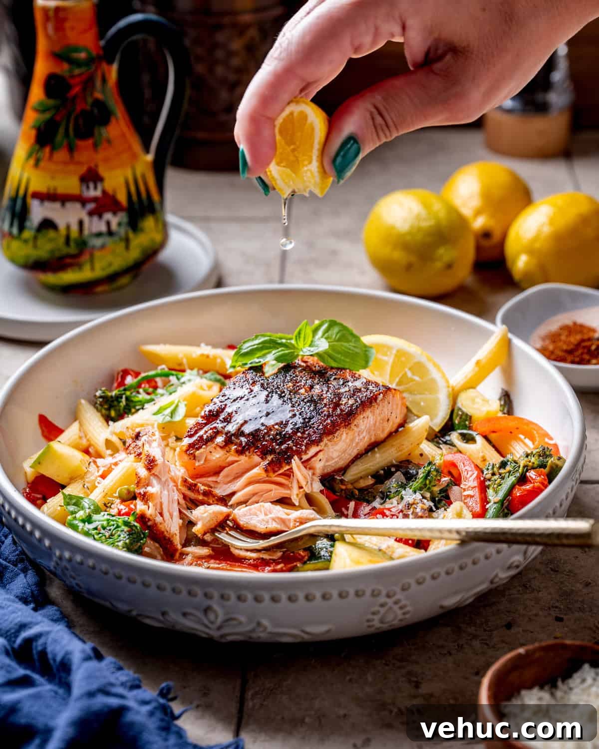 Blackened Salmon Penne Primavera You’ll Want Tonight 6 Blackened Salmon Penne Primavera