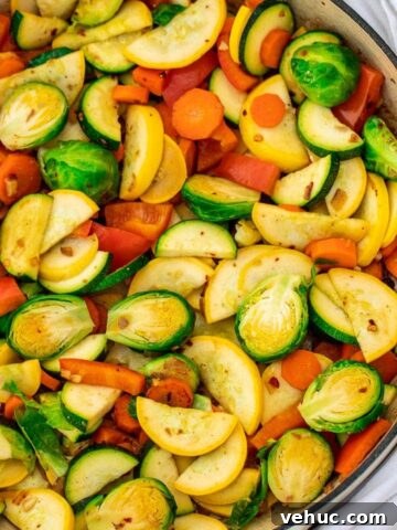 Sauteed vegetables in a braiser