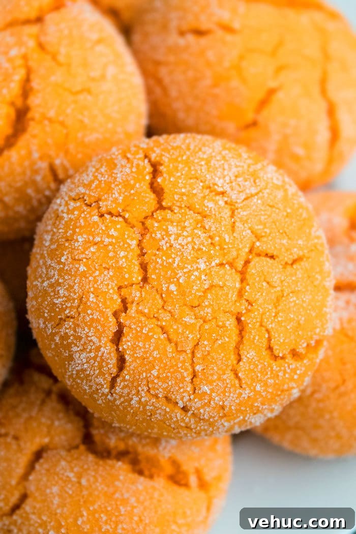 Easy Orange Cookies With Cake mix on White Dish. 