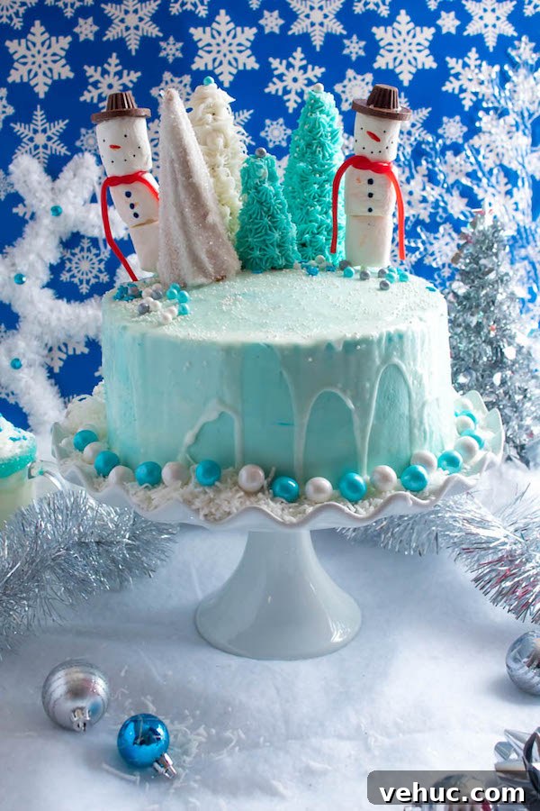 Winter Wonderland Cake: Snow-Drift Layer Cake Recipe 14 Finished Winter Wonderland Cake