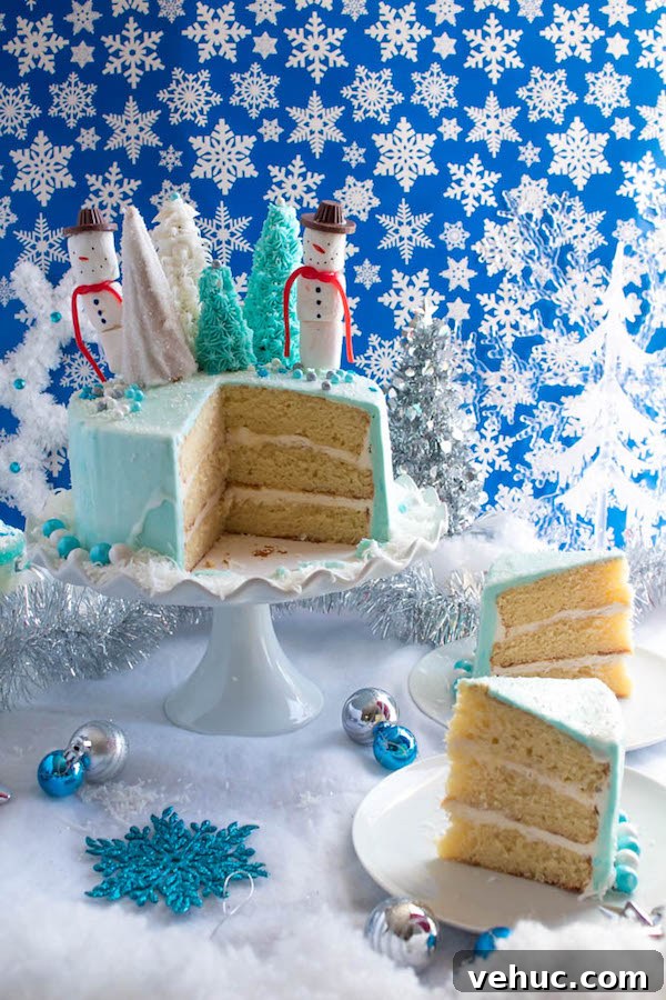 Winter Wonderland Cake: Snow-Drift Layer Cake Recipe 15 Slice of Winter Wonderland Cake