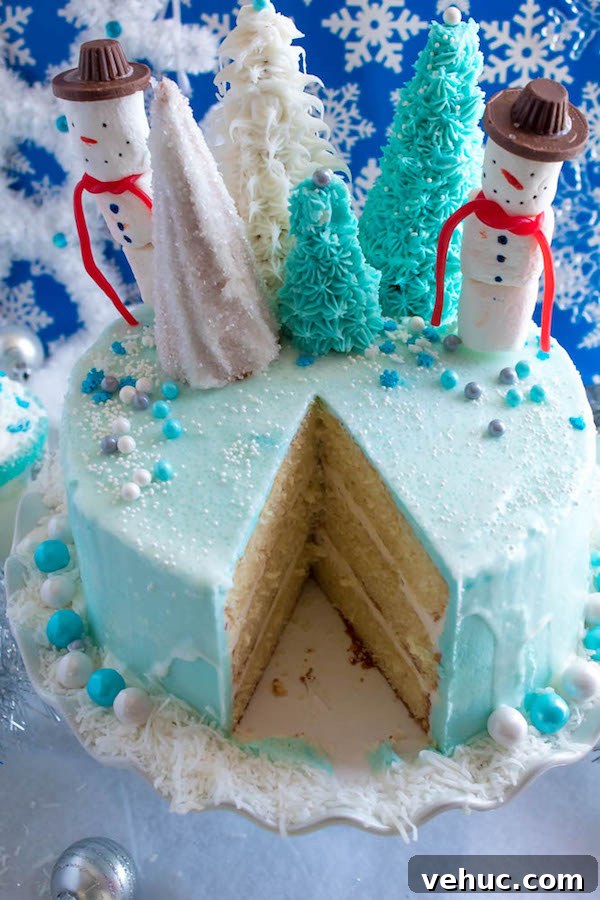 Winter Wonderland Cake: Snow-Drift Layer Cake Recipe 5 Winter Wonderland Cake slice