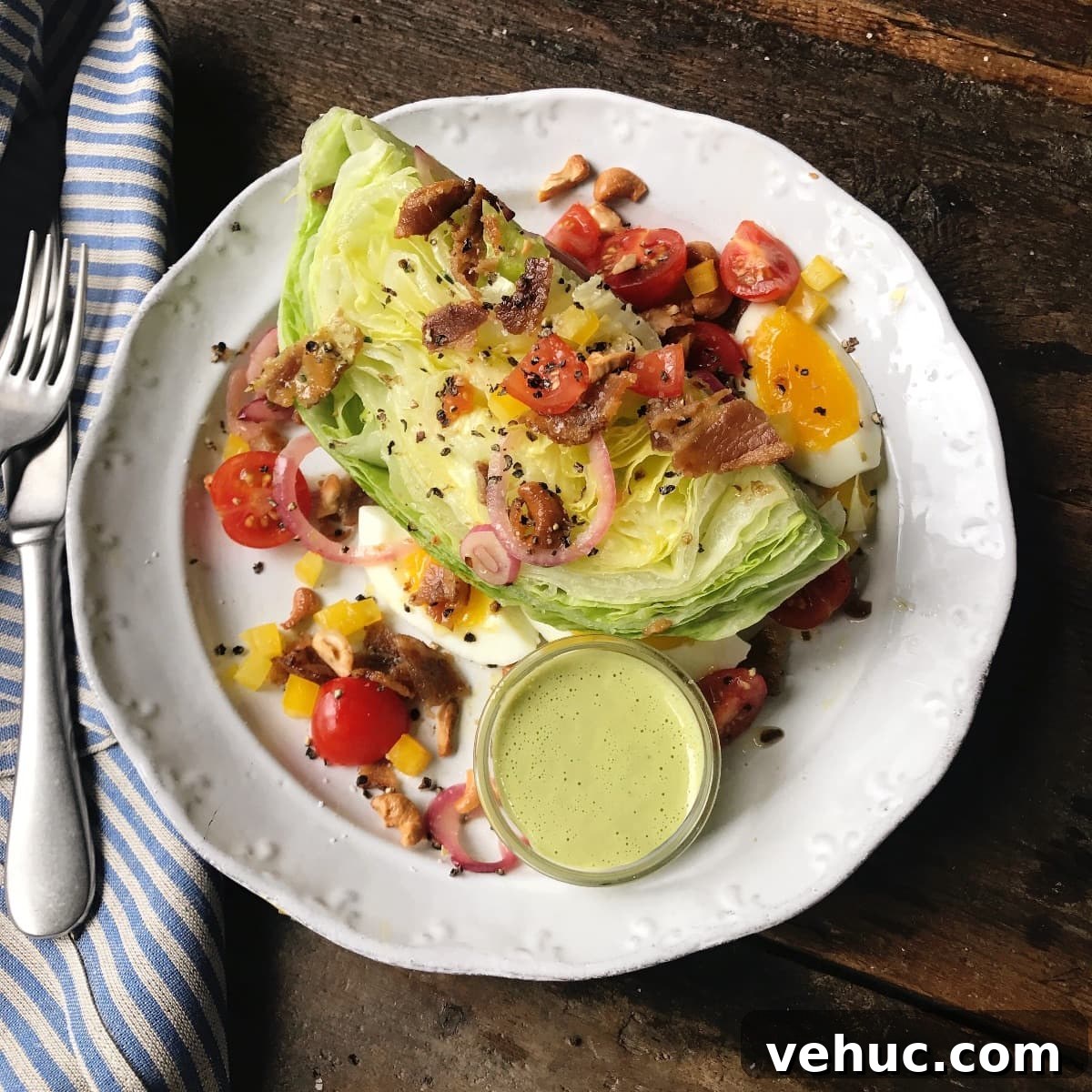Summer Celebration Wedge Salad Recipe with Fresh Ingredients 9 wedge salad