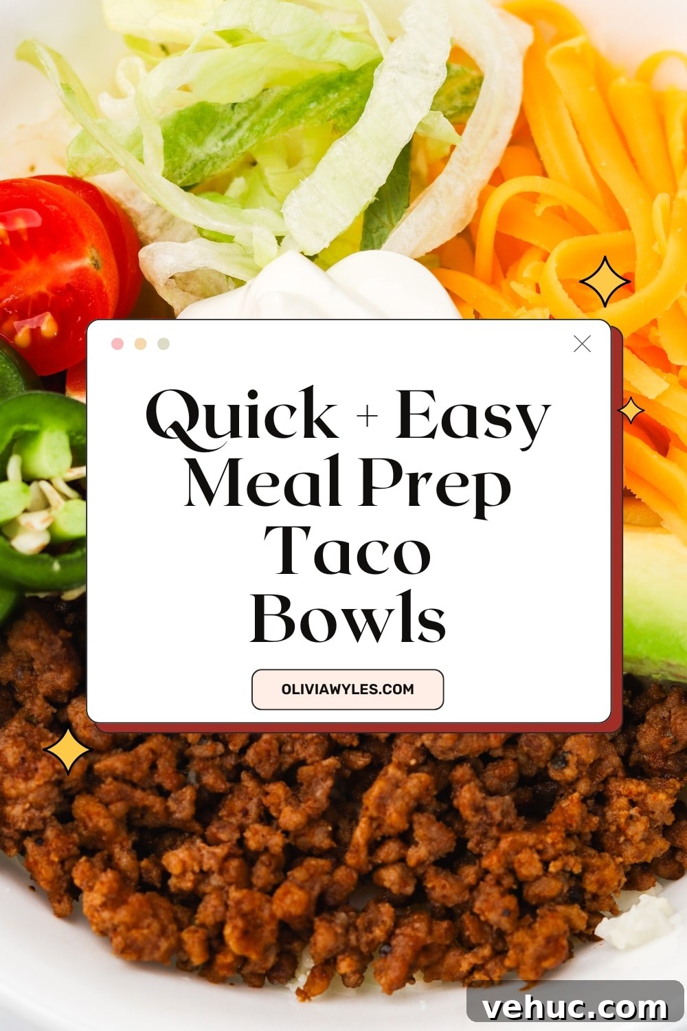 High-Protein Keto Taco Bowls for Low-Carb Meal Prep 12 Pinterest Image for Keto Taco Bowls