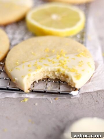 Lemon shortbread cookies