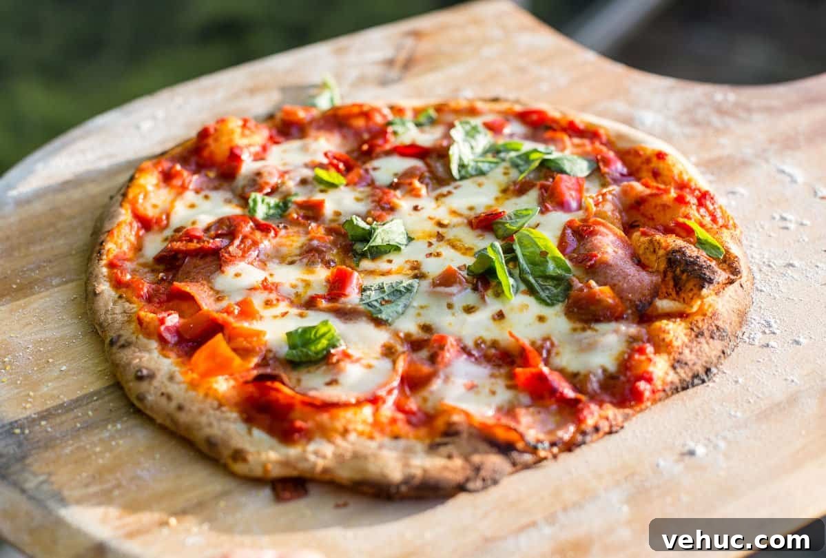Restaurant-Style Single Pizza Dough Recipe for One 2 Grilled neapolitan margarita pizza made with a single pizza dough recipe.