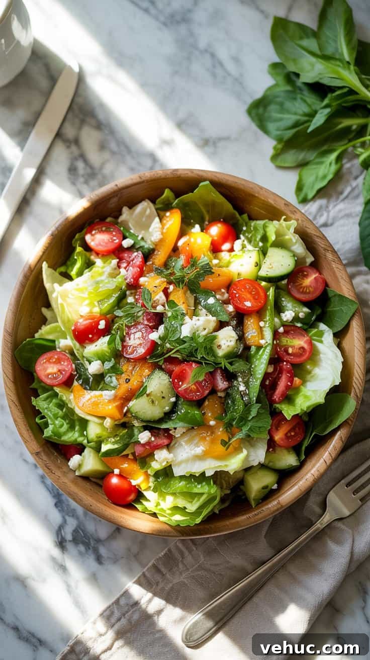 Crisp Romaine Chopped Salad with Zesty Lemon Vinaigrette 2 Romaine Chopped Salad