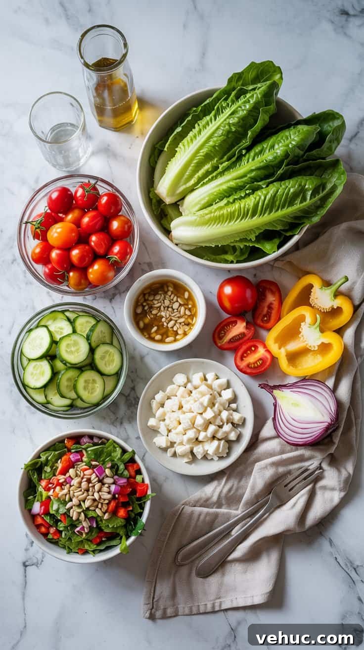 Crisp Romaine Chopped Salad with Zesty Lemon Vinaigrette 3 Romaine Chopped Salad