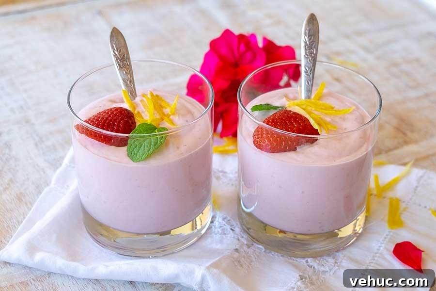 strawberry mousse in glasses, keto dessert recipe