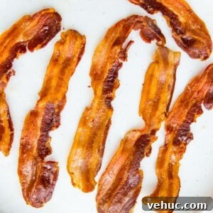 Crispy Instant Pot Bacon in Minutes: Tender, Savory Results 9 A plate of cooked bacon that was cooked in an Instant pot.