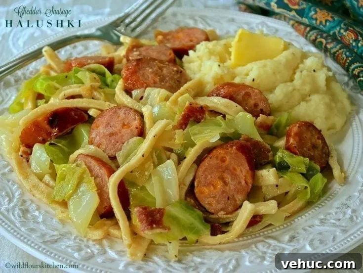 Bacon & Cheddar Sausage Halushki