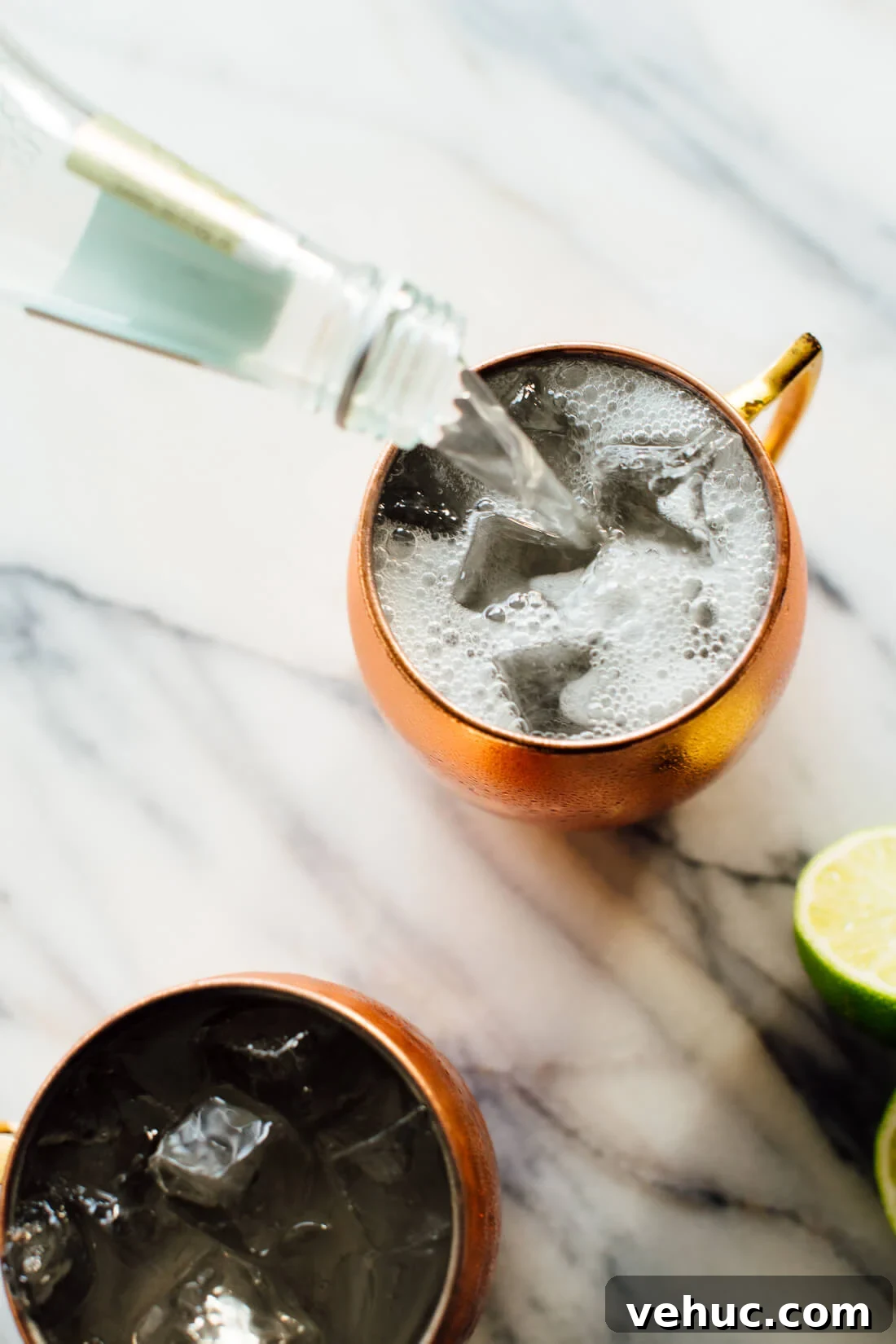 Classic Moscow Mule Cocktail Recipe: Ginger-Lime Vodka Drink 5 moscow mule ginger beer pour