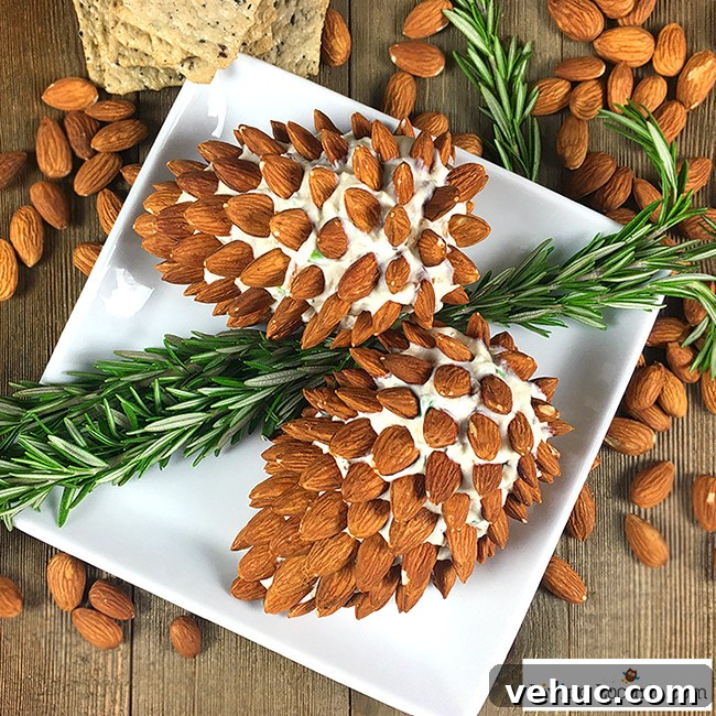 27 Festive Christmas Finger Food Appetizers for Holiday Parties 17 Pinecone cheeseball to eat with your hands