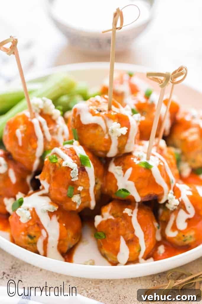 71 Festive Christmas Party Appetizers Your Guests Will Love 16 buffalo chicken meatballs