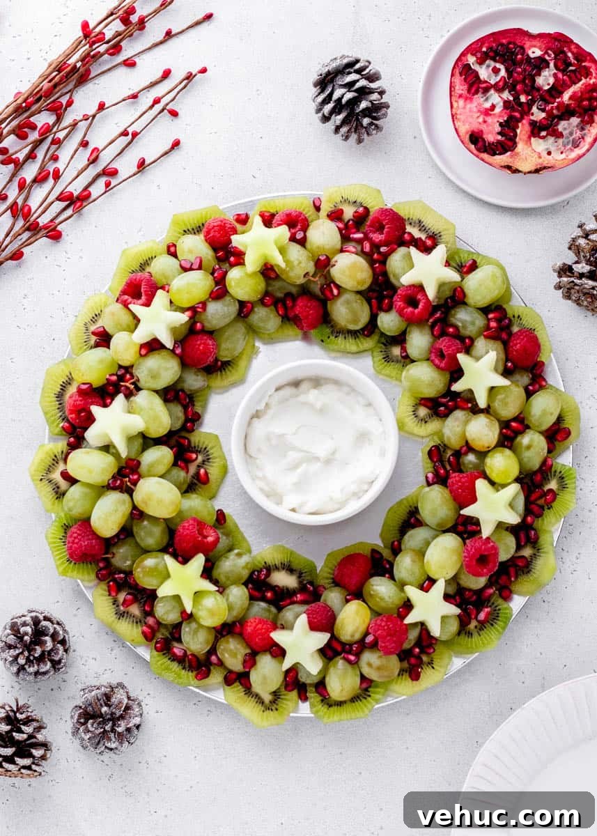 71 Festive Christmas Party Appetizers Your Guests Will Love 3 fruit wreath