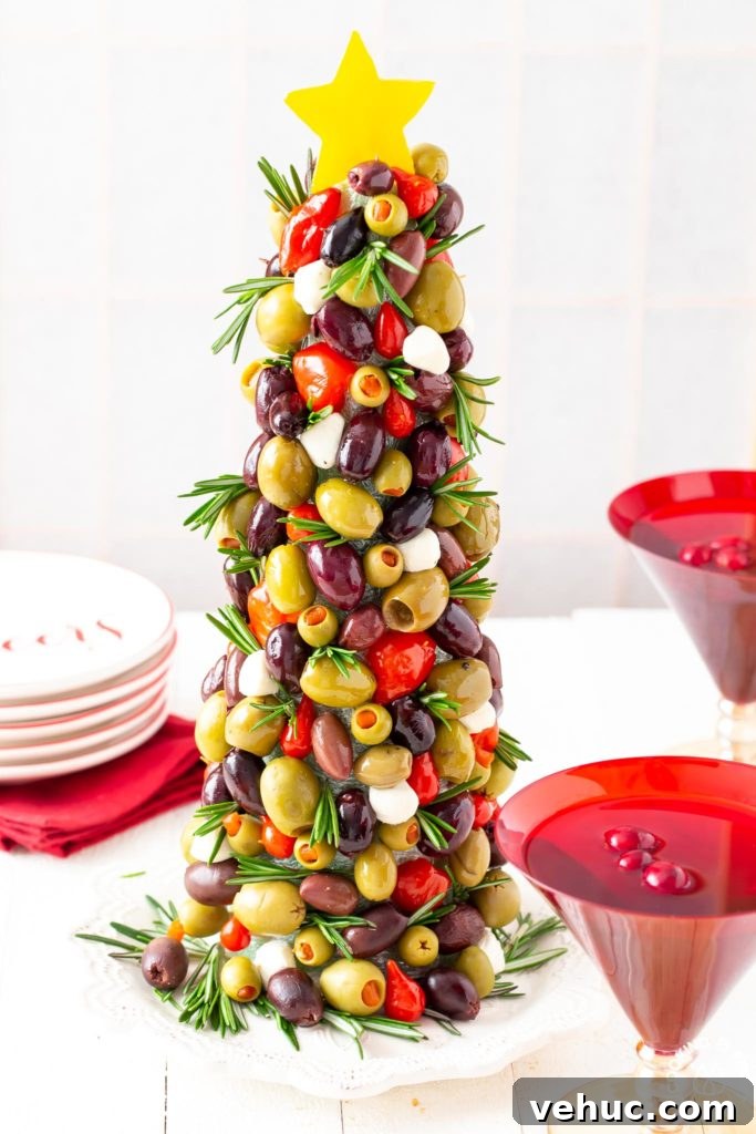 71 Festive Christmas Party Appetizers Your Guests Will Love 27 olive christmas tree