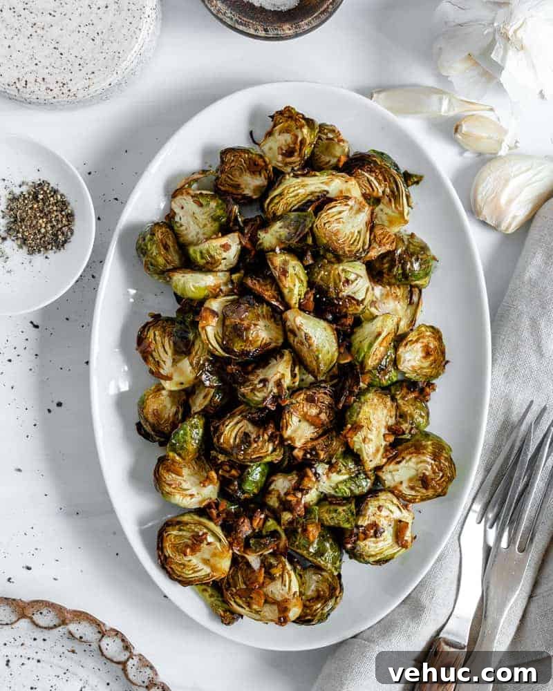 71 Festive Christmas Party Appetizers Your Guests Will Love 8 air fryer brussel sprouts