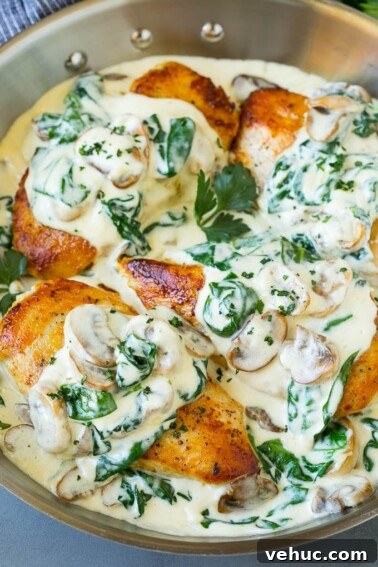 Crispy Oven-Baked Chicken Thighs with Garlic and Herbs 4 Chicken florentine in a creamy spinach sauce.