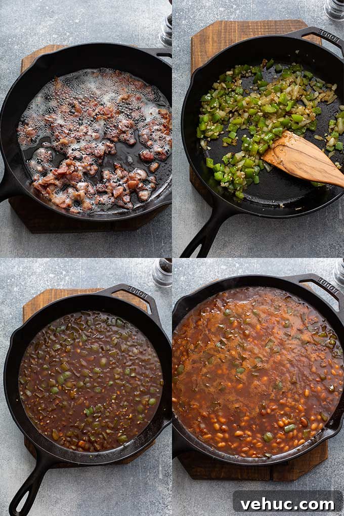 Classic Homemade Baked Beans Recipe for Flavorful Comfort Food 5 Step by step images on how to make this homemade baked bean recipe.
