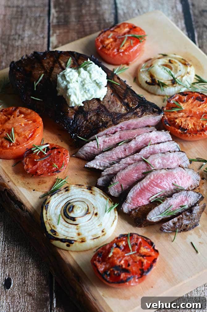 Grilled Balsamic Steak with Blue Cheese Butter Sauce 5 Grilled Balsamic Steak with Blue Cheese Butter! | hostthetoast.com