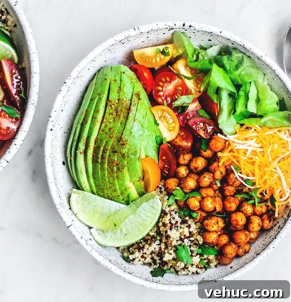 Teriyaki Salmon Bowl Recipe with Rice and Veggies 14 Taco Grain Bowls full of colorful ingredients.