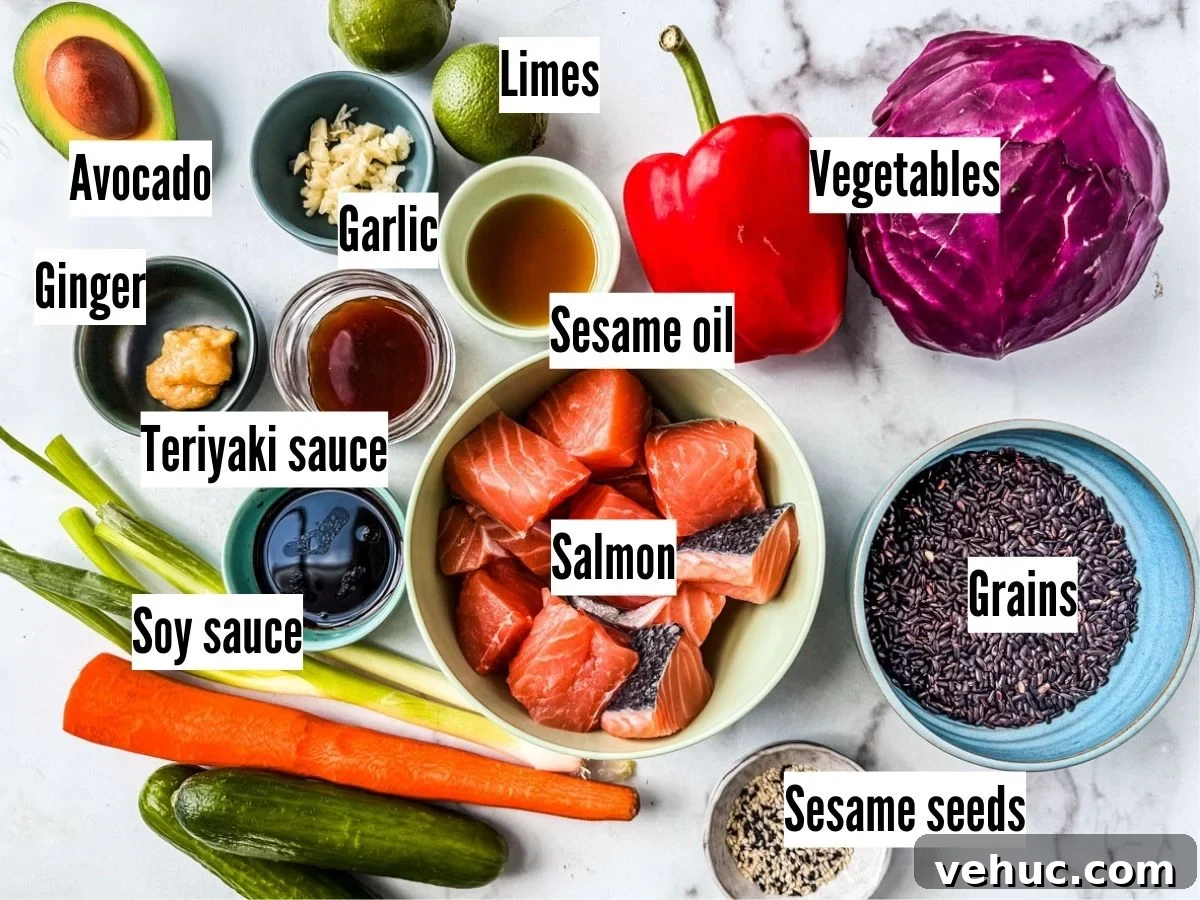 Teriyaki Salmon Bowl Recipe with Rice and Veggies 3 img 29471 2