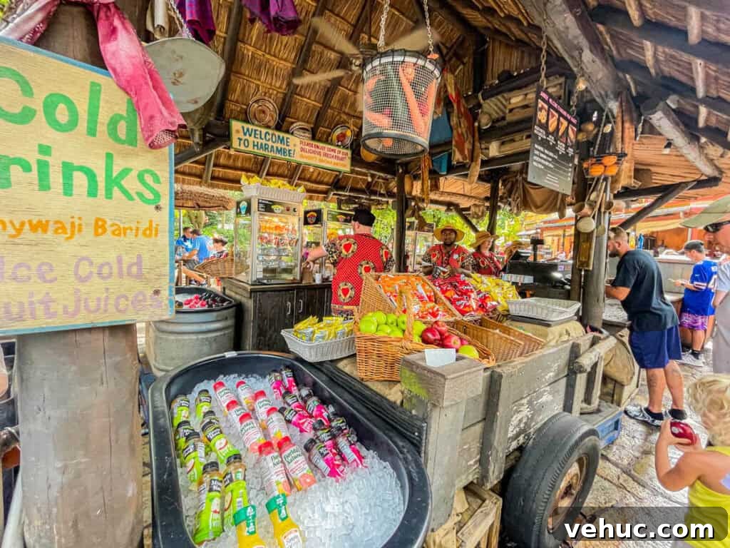 Top and Troubled Eats at Disney's Animal Kingdom: Restaurants Ranked 7 Harambe Fruit Market at Disney's Animal Kingdom.