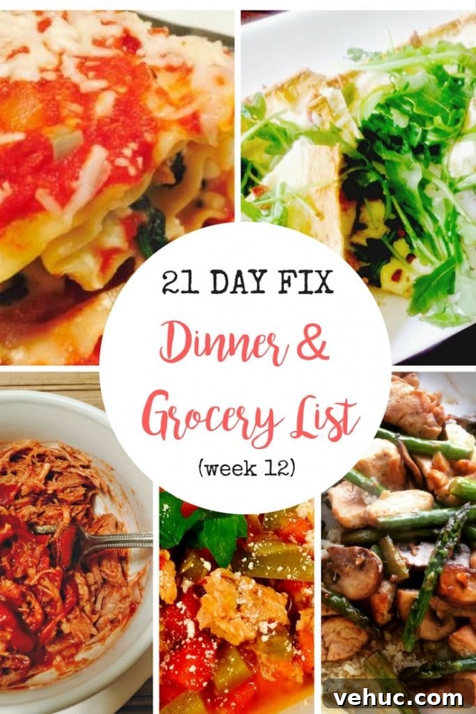 21-Day Fix Snow Day Meal Plan and Grocery List (12 Favorites) 2 Need delicious dinner inspiration for the 21 Day Fix? Check out this Meal Plan and Grocery list for an easy, organized week!