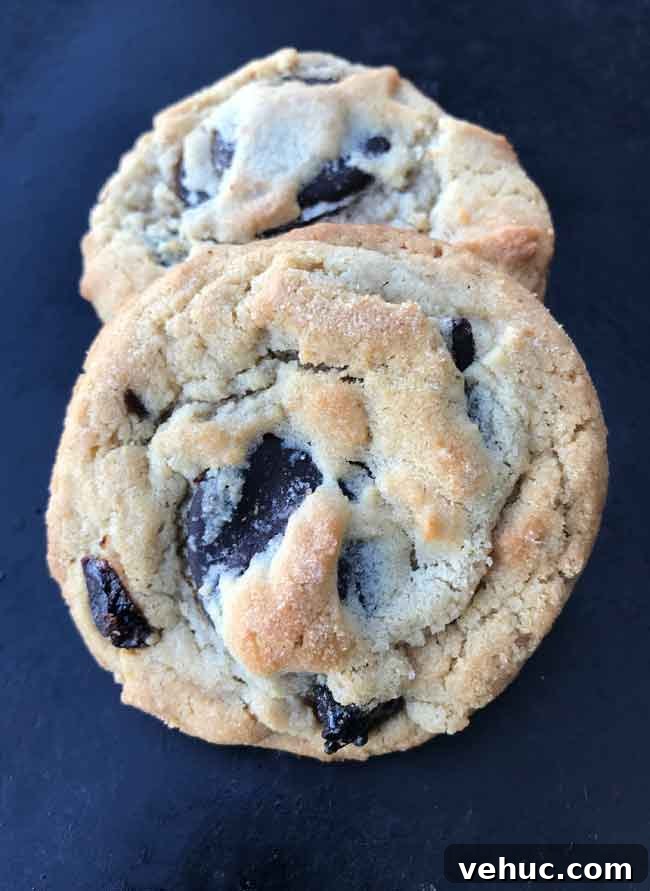 Salted Tahini Chocolate Chip Cookies Recipe for Crispy Chewy Cookies 3 salted tahini chocolate chip