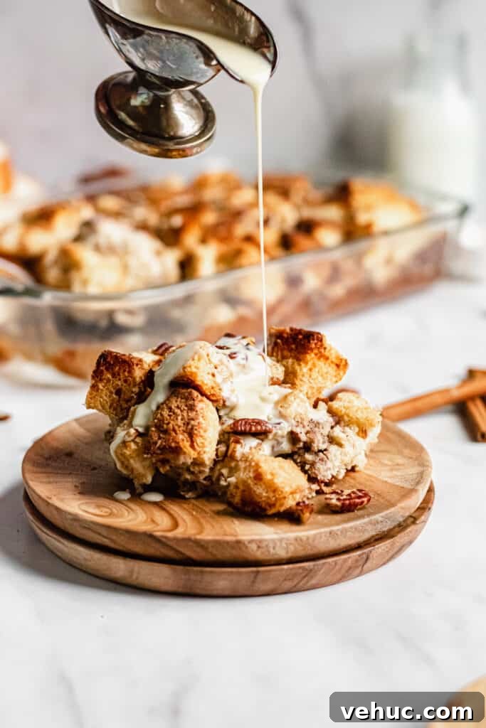 Pecan Bread Pudding with Creamy Vanilla Sauce 2 img 3328 1