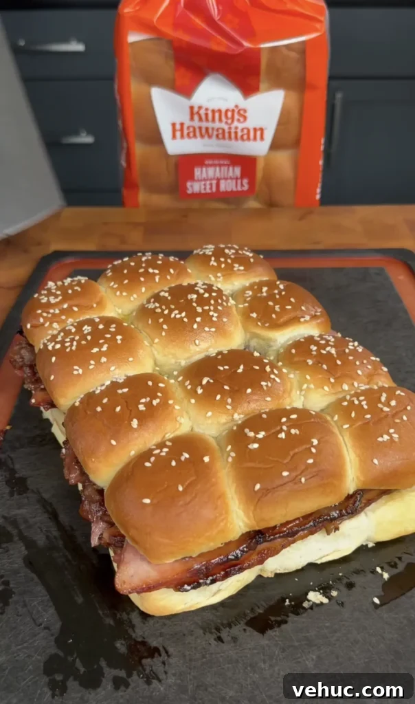 Smoked Ham Sliders with Cranberry Bacon Jam Recipe 4 bacon jam ham sliders