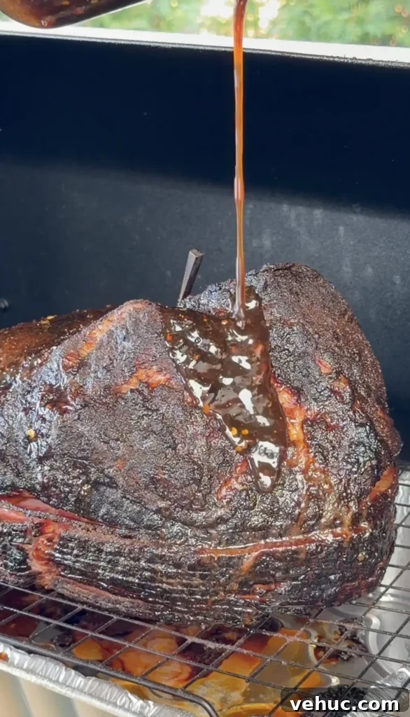Smoked Ham Sliders with Cranberry Bacon Jam Recipe 7 brown maple glaze