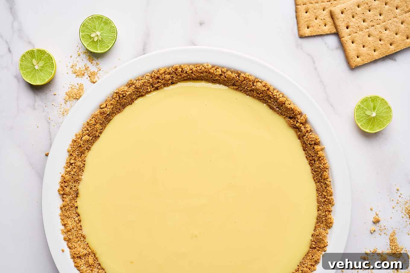 Authentic Florida Key Lime Pie Recipe You’ll Love 6 Baked Florida Key lime pie with set filling in graham cracker crust, ready to chill.