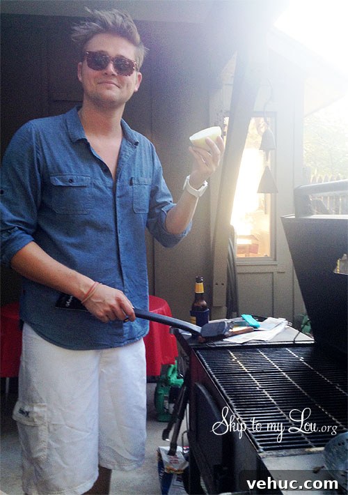 grilling tip rub onion to make non stick surface