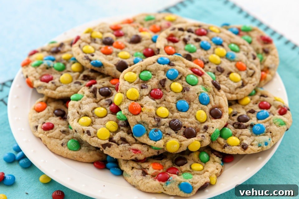 Soft M&M Cookies Recipe — Chewy, Colorful Chocolate Chip Cookies 2 Soft and Chewy M&M Cookie recipe
