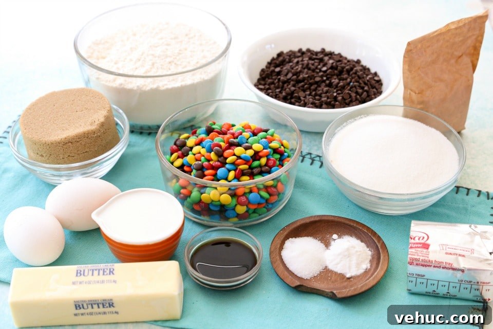 Soft M&M Cookies Recipe — Chewy, Colorful Chocolate Chip Cookies 4 Best M&M Cookies ingredients