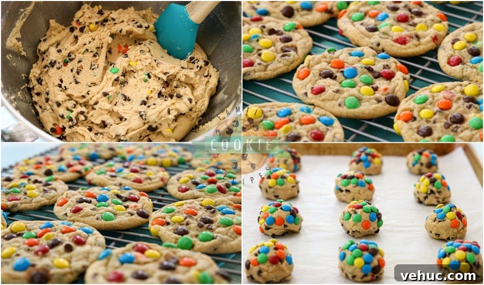 Soft M&M Cookies Recipe — Chewy, Colorful Chocolate Chip Cookies 5 How to make Best M&M Cookies