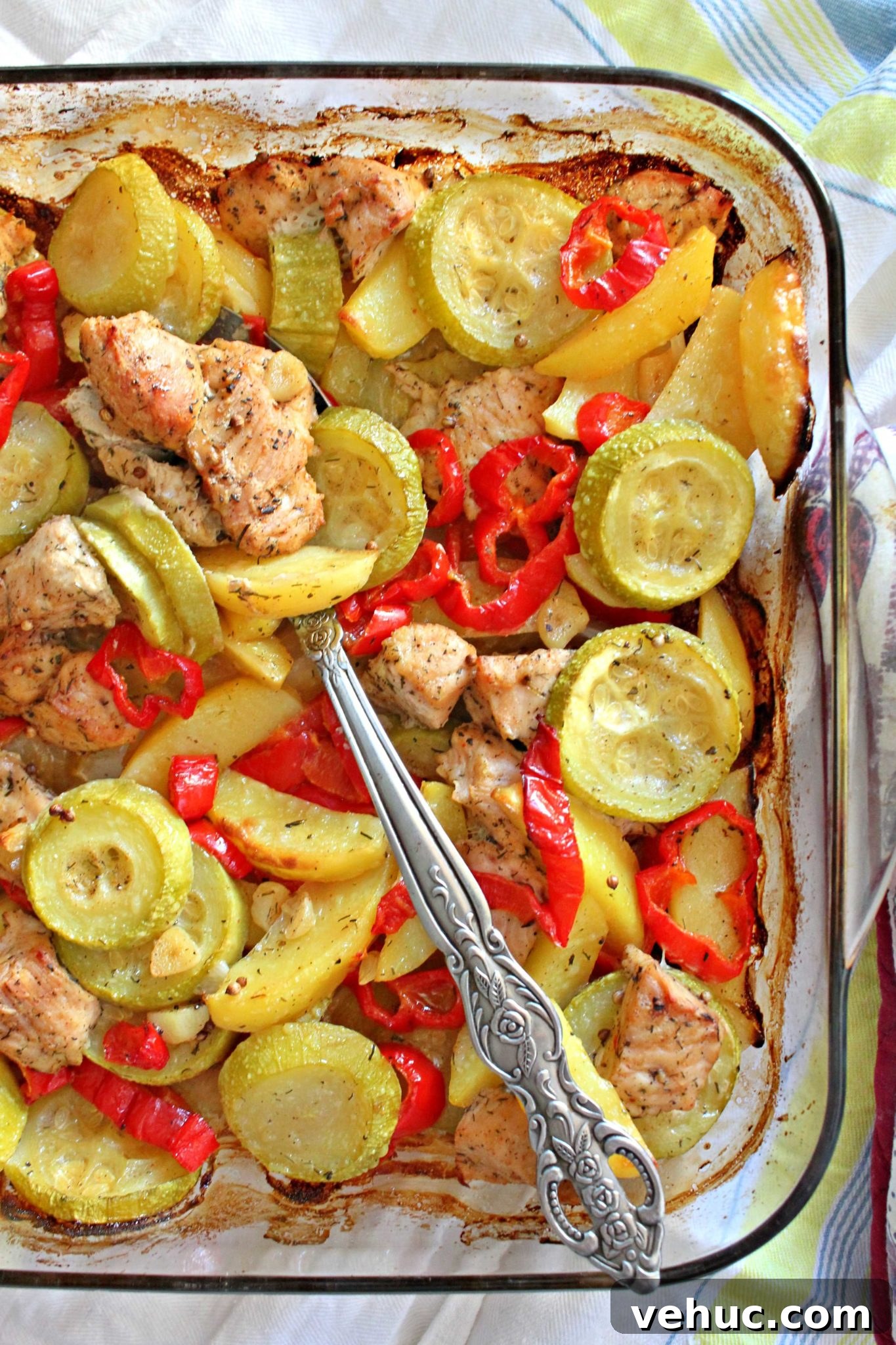 40+ 30-Minute Family Meals for Busy Weeknights 34 Baking dish with sweet and picy turkey breast and vegetables, made with brown sugar, paprika lemon juice and herbs