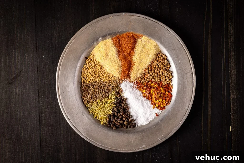 Montreal Steak Seasoning: How to Make and Use It for Perfect Steaks 3 Ingredients for Montreal steak seasoning in a bowl.