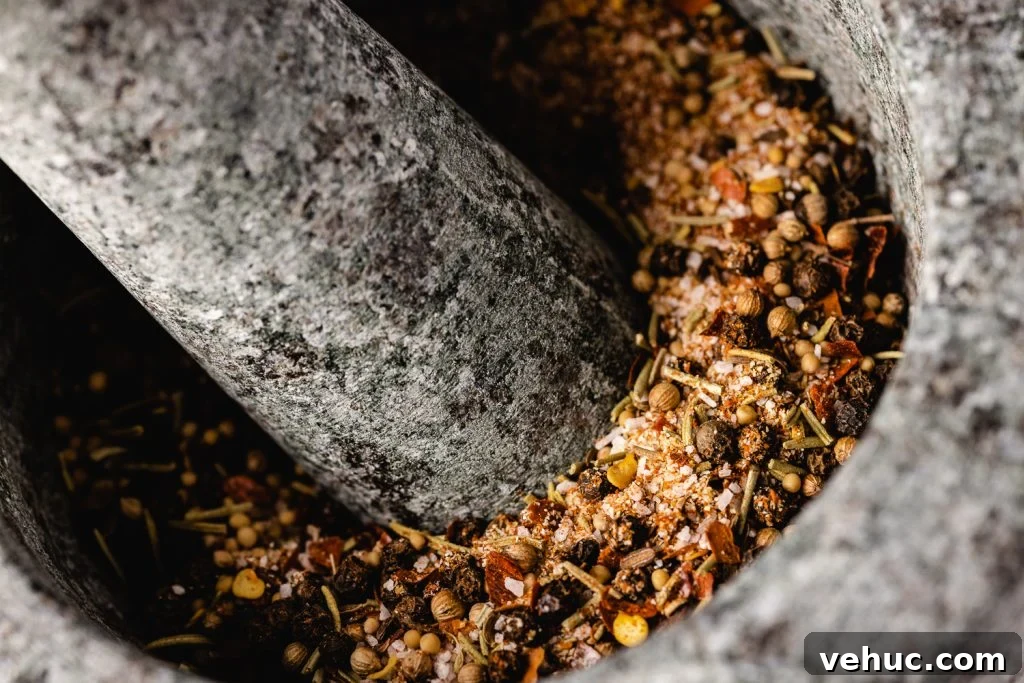 Montreal Steak Seasoning: How to Make and Use It for Perfect Steaks 4 Ingredients for montreal steak seasoning in a mor