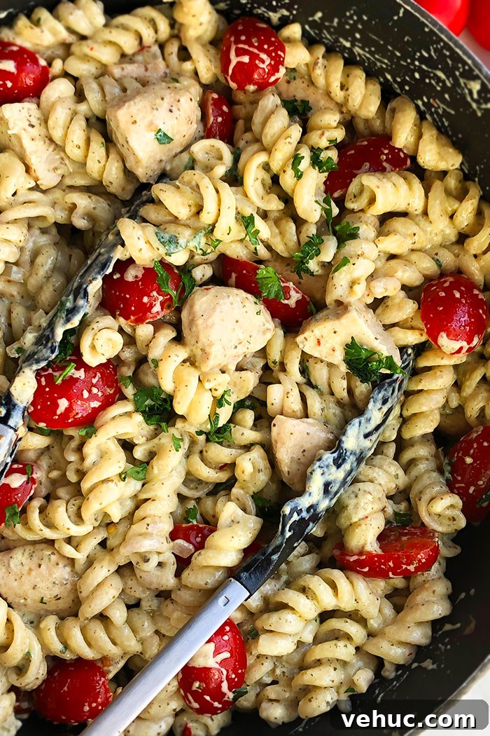 Creamy One-Pot Chicken Pesto Pasta Recipe 2 Easy Chicken Pesto Pasta Recipe