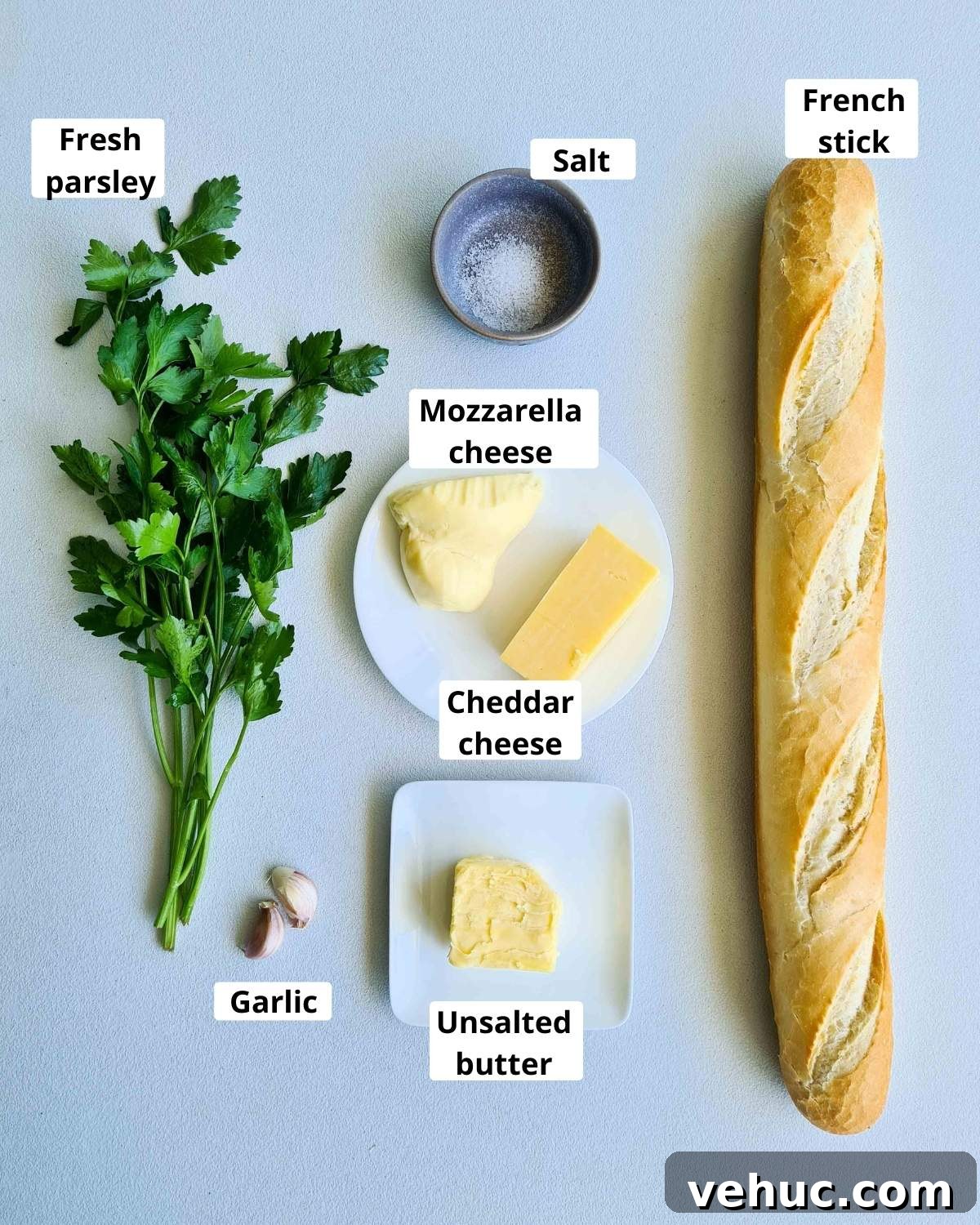 Irresistible Cheesy Garlic Bread Recipe for Perfect Crispy Loaves 3 Ingredients required for this recipe