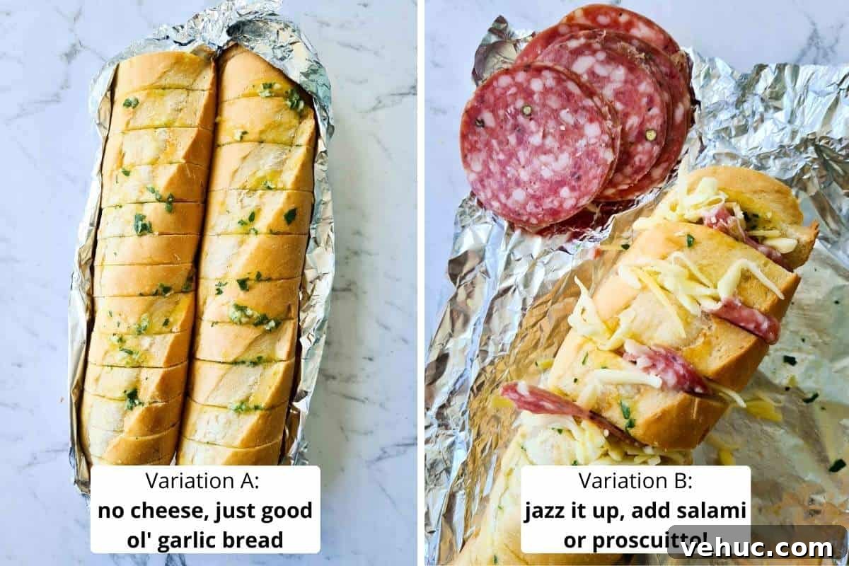 Irresistible Cheesy Garlic Bread Recipe for Perfect Crispy Loaves 9 Two variation options