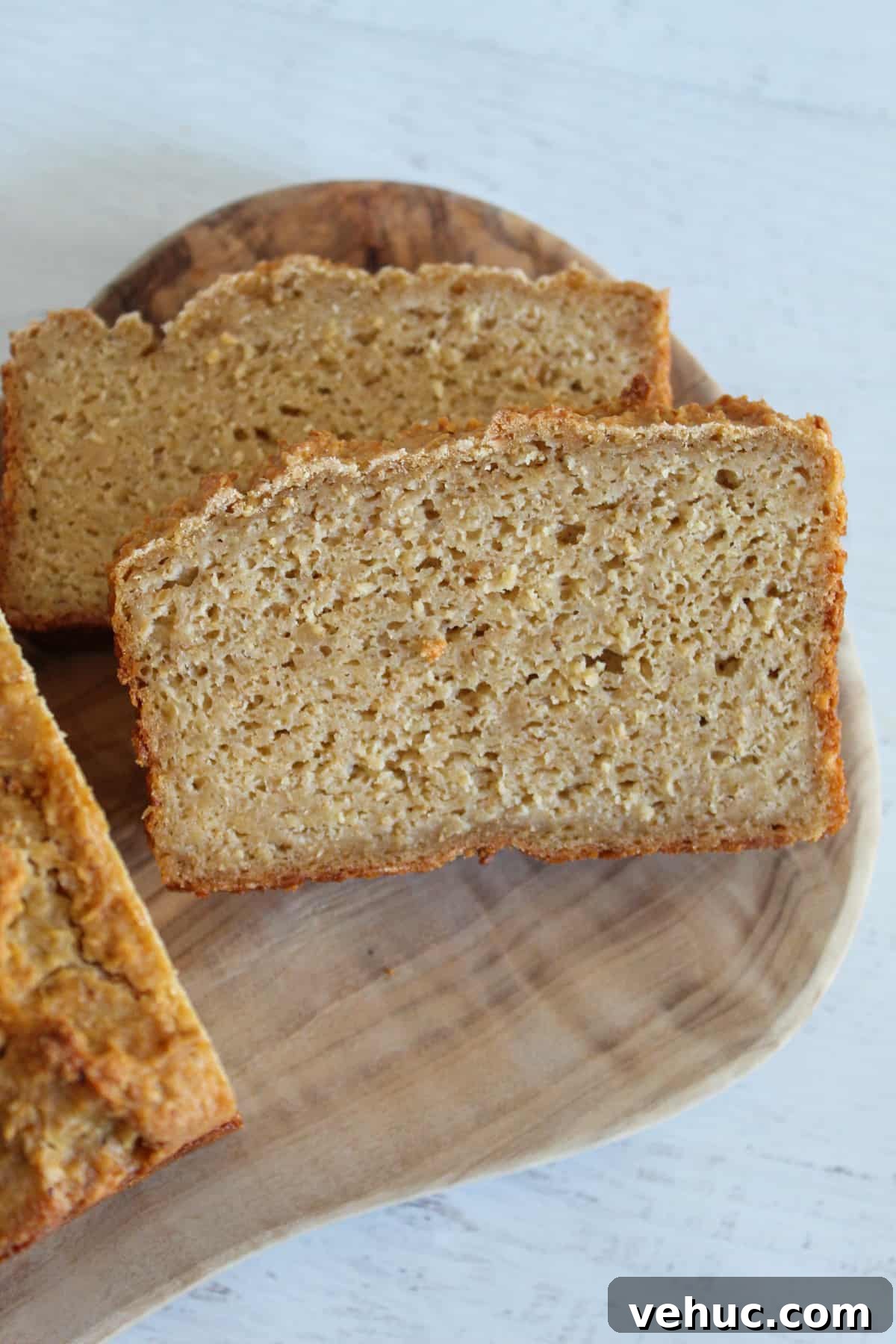 Gluten-Free Oat Bread Recipe with Vegan Option 2 slice of gluten free oat bread.