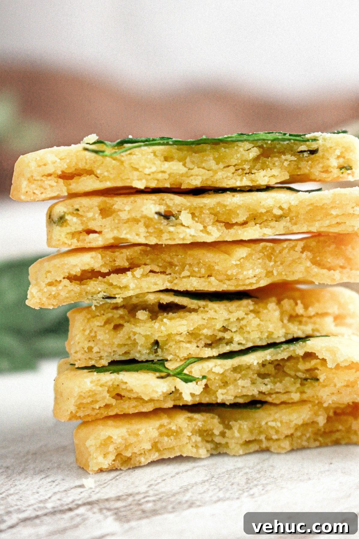 Savory Gluten-Free Parmesan Cookies Recipe 12 Stack of baked parmesan cookies
