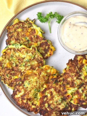 Crispy zucchini fritters