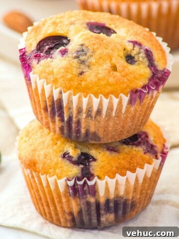 Almond flour blueberry muffins