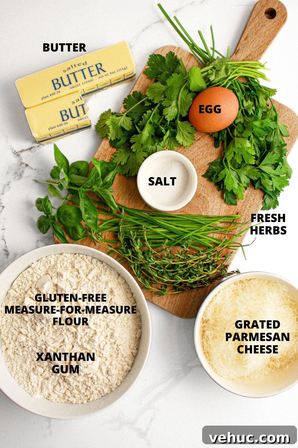 Savory Gluten-Free Parmesan Cookies Recipe 5 Ingredients laid out