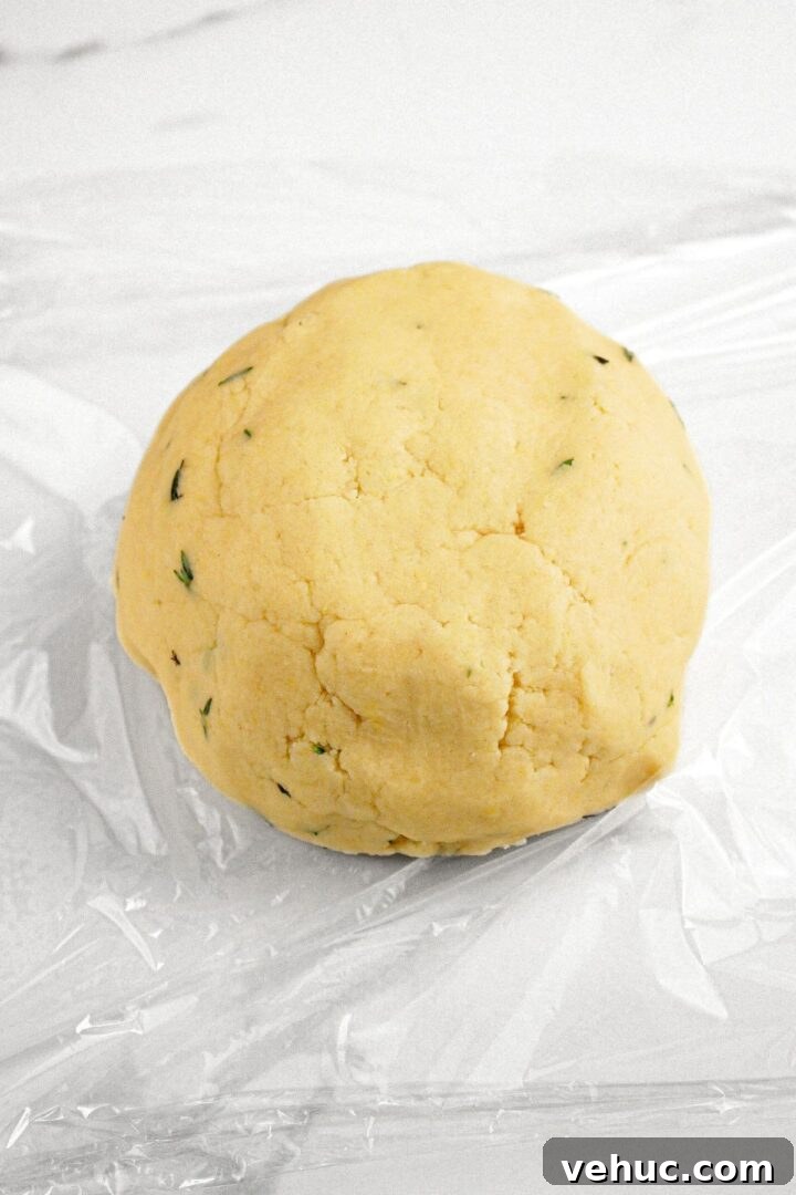 Savory Gluten-Free Parmesan Cookies Recipe 8 Rolling dough