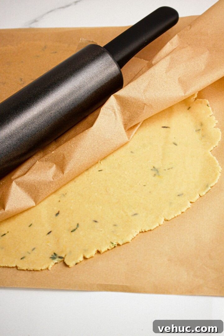 Savory Gluten-Free Parmesan Cookies Recipe 9 Cut cookies on tray